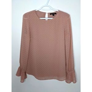 Women's Banana Republic XS Pastel Pink Long Sleeve Blouse